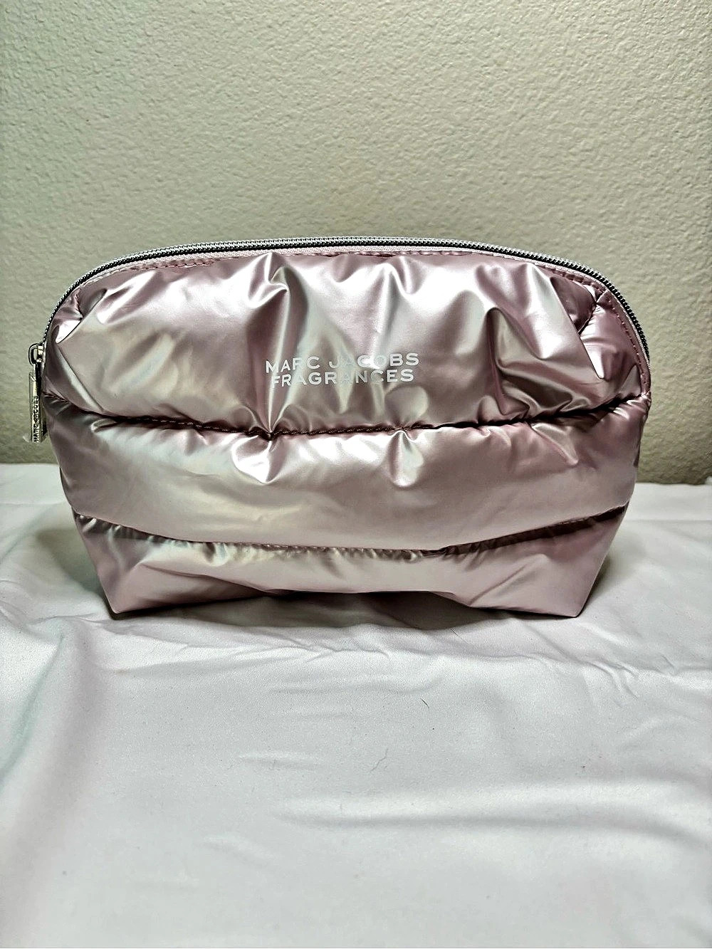 Marc Jacobs Fragrances Pink Metallic Puffer Cosmetic Pouch